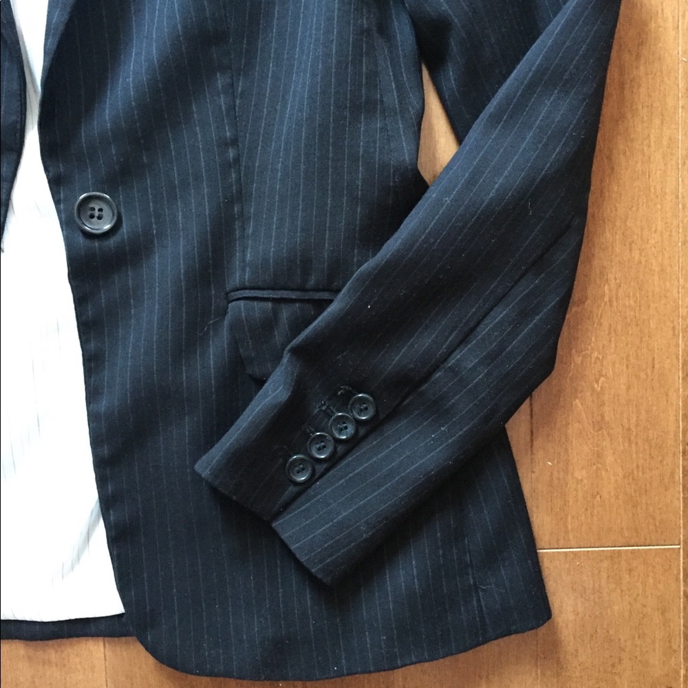 Forever 21 Pinstripe Black Blazer